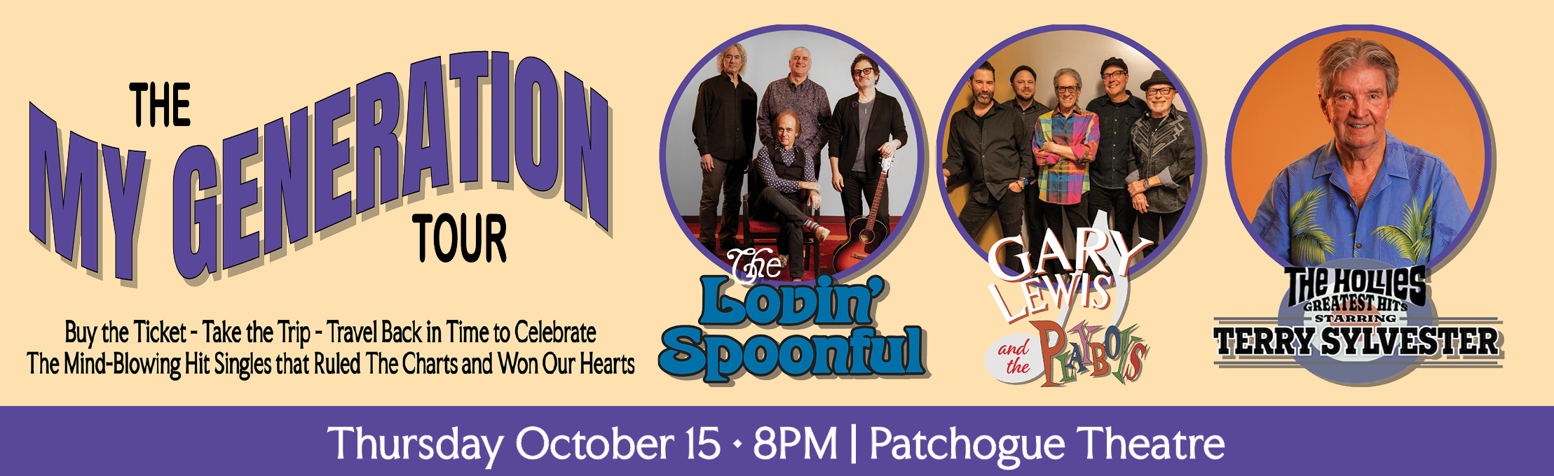 My Generation Tour with The Lovin’ Spoonful, Gary Lewis and the Playboys, and The Hollies Greatest Hits starring Terry Sylvester